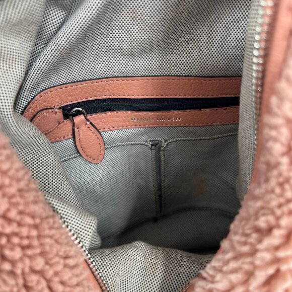 Rebecca Minkoff Pink Shearling Leather Backpack | Medium Size main image 8